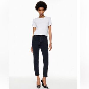 Denim Forum Yoko High Rise Slim 26L  Black Eyeliner Colour size 27